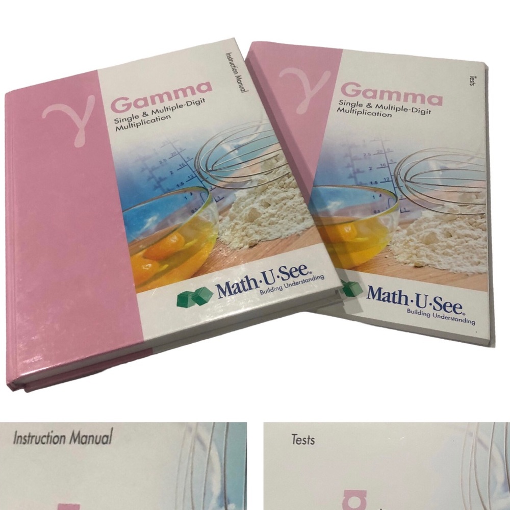 Math U See Gamma Instruction Manual  Tests Book Single Multiple Multiplication